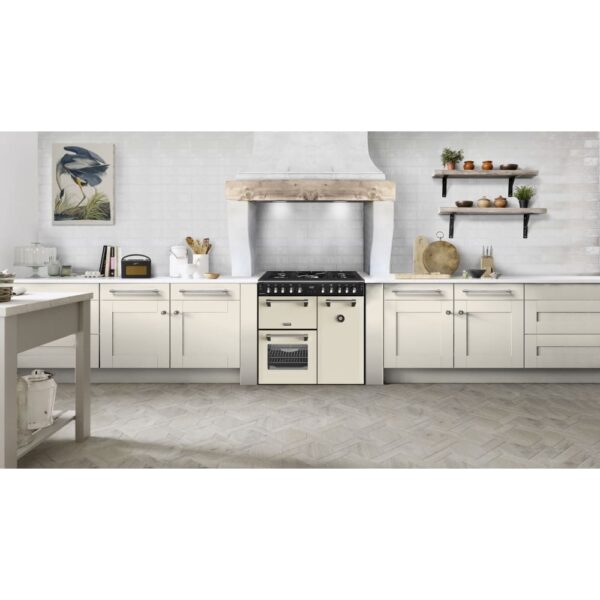 90cm Dual Fuel Stoves Range Cooker, Cream, A Rated - RCA RICH 90DF CRM - Naamaste London Homewares - 2