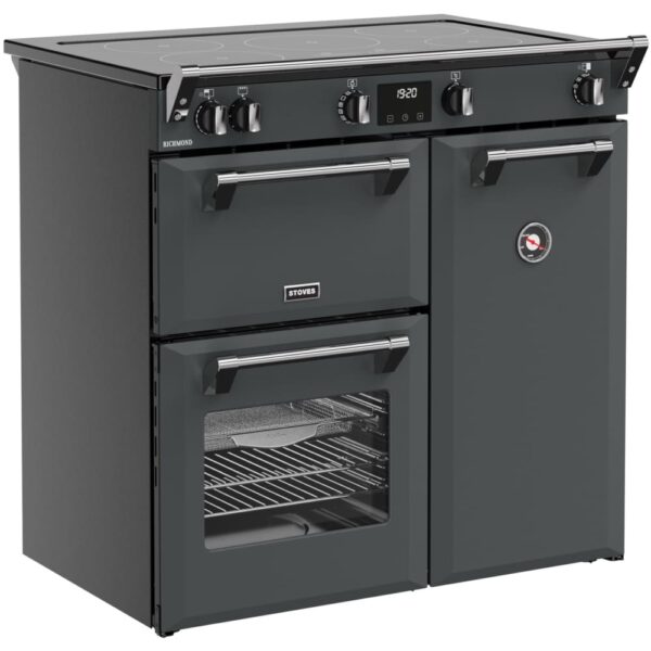 90cm Induction Stoves Range Cooker, Grey - RCA RICH 90Ei TCH ANT - Naamaste London Homewares - 6