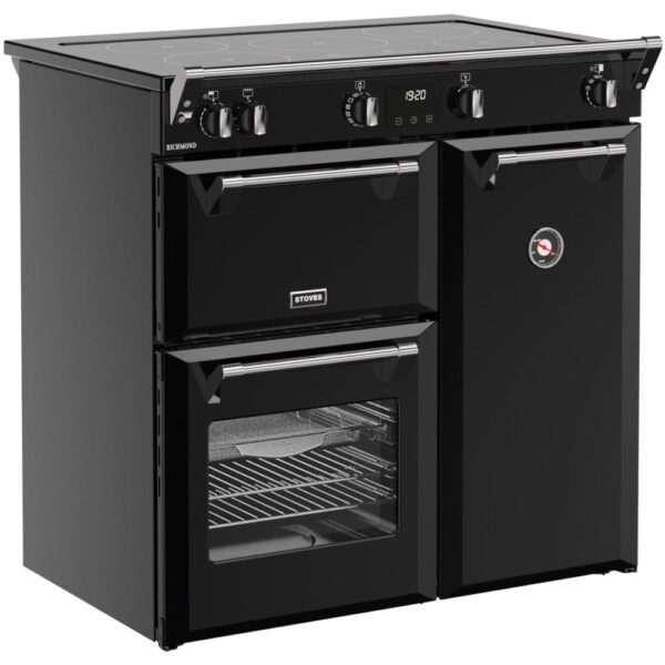 90cm Induction Stoves Range Cooker, Black, A Rated - Richmond 90Ei TCH - Naamaste London Homewares - 6