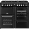 100cm Dual Fuel Stoves Range Cooker, Black, A Rated - Richmond 100DF - Naamaste London Homewares - 1