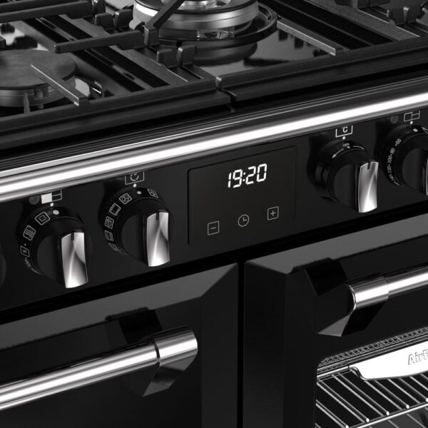 100cm Dual Fuel Stoves Range Cooker, Black, A Rated - Richmond 100DF - Naamaste London Homewares - 10