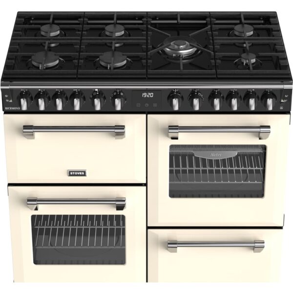 100cm Dual Fuel Stoves Range Cooker, Cream, A Rated - RCA RICH 100DF CRM - Naamaste London Homewares - 8