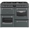 110cm Dual Fuel Stoves Range Cooker, Grey, A Rated - RCA RICH 110DF ANT - Naamaste London Homewares - 1