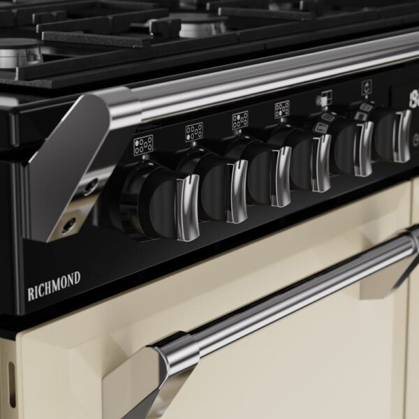 110cm Dual Fuel Stoves Range Cooker, Cream, A Rated - RCA RICH 110DF CRM - Naamaste London Homewares - 4