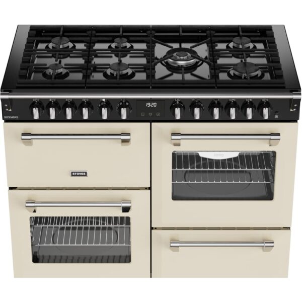 110cm Dual Fuel Stoves Range Cooker, Cream, A Rated - RCA RICH 110DF CRM - Naamaste London Homewares - 8