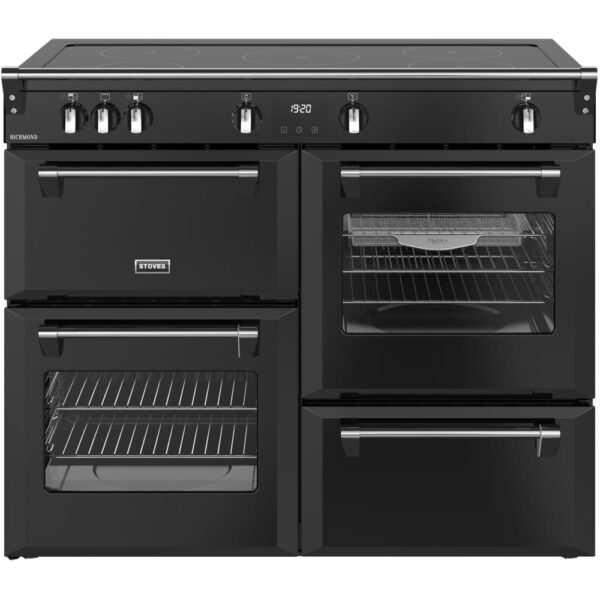 110cm Induction Stoves Range Cooker, Black, A Rated - RCA RICH 110Ei TCH BL - Naamaste London Homewares - 1