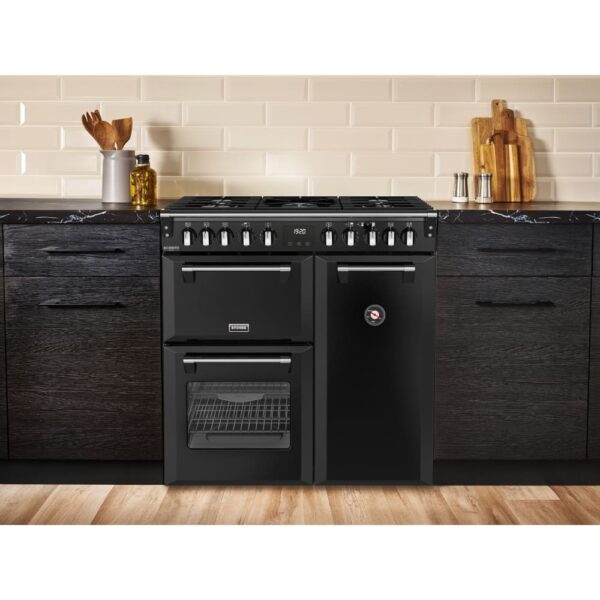 90cm Dual Fuel Stoves Range Cooker, Black, A Rated - DX RCA RICH 90DF BLK - Naamaste London Homewares - 13