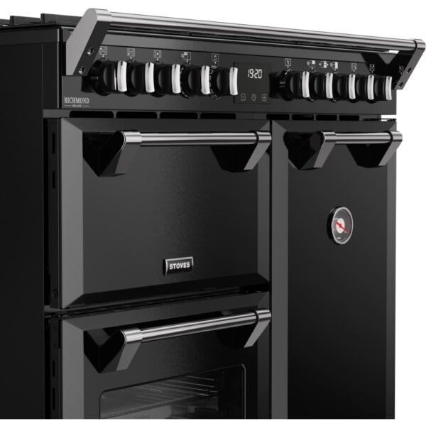 90cm Dual Fuel Stoves Range Cooker, Black, A Rated - DX RCA RICH 90DF BLK - Naamaste London Homewares - 6