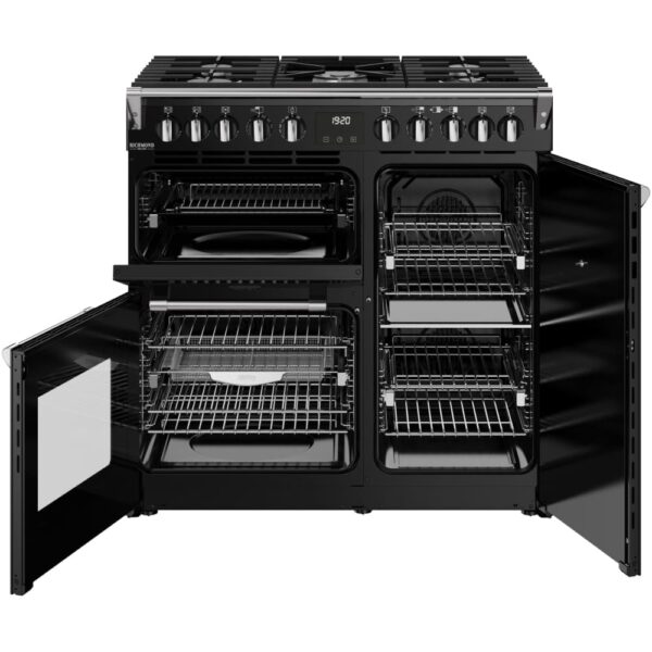 90cm Dual Fuel Stoves Range Cooker, Black, A Rated - DX RCA RICH 90DF BLK - Naamaste London Homewares - 8