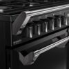 100cm Dual Fuel Stoves Range Cooker, Black, A Rated - DX RCA RICH 100DF BLK - Naamaste London Homewares - 4