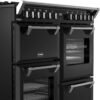 100cm Dual Fuel Stoves Range Cooker, Black, A Rated - DX RCA RICH 100DF BLK - Naamaste London Homewares - 5