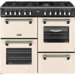 100cm Dual Fuel Stoves Range Cooker, Cream, A Rated - DX RCA RICH 100DF CRM - Naamaste London Homewares - 1