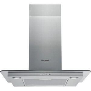 60cm Chimney Cooker Hood, Stainless Steel, D Rated - Hotpoint PHFG64FLMX