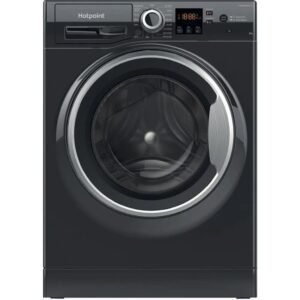 8Kg AntiStain 40 Hotpoint Washing Machine, Black, B Rated - NSWR845CBSUKN (Discontinued)