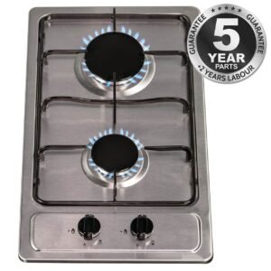30cm Gas Hob 2 Burner, Stainless Steel - SIA SSG301SS