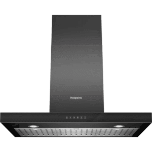 90cm Chimney Cooker Hood, Black - Hotpoint PHBS98CLTDK1 (Discontinued)