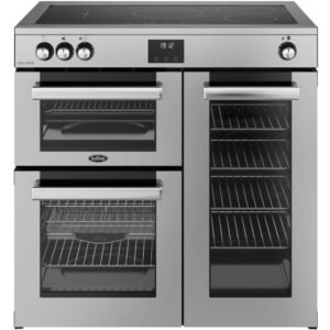 90cm Induction Belling Range Cooker, Stainless Steel, A Rated - RCA COOKCENTRE 90Ei