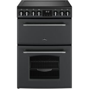70L Freestanding Electric Cooker with Double Oven, Anthracite - Belling Farmhouse 60E