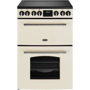 Ceramic Electric Cooker with Double Oven, Cream - Belling Farmhouse 60E