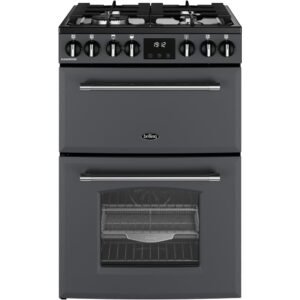 70L Dual Fuel Cooker with Double Oven, Grey - Belling MRA FARMHOUSE 60DF