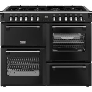 110cm Dual Fuel Stoves Range Cooker, Black, A Rated - DX RCA RICH 110DF BLK