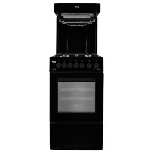 Beko 50cm Eye Level Grill Gas Cooker with Gas Hob in Black - KA52NEK