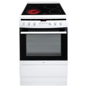 60cm Freestanding Electric Cooker With Ceramic Hob - Amica 608CE2TAW