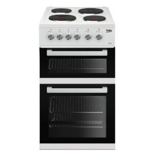 50cm Twin Cavity Electric Cooker Oven and Hob - Beko KD531AW