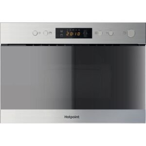 750W Built-In Microwave Oven with Grill, Stainless Steel - Hotpoint MN314IXH
