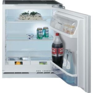 144L Under counter Larder Fridge, Fixed Hinge, Stainless Steel - Hotpoint HBUL011.UK