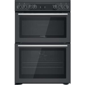 Ceramic Electric Cooker with Double Oven, Black, A Rated - Hotpoint CD67V9H2CA/UK (Discontinued)
