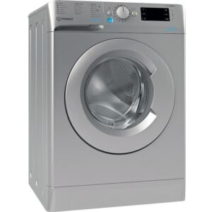 7kg Indesit Washing Machine, 1400 Spin, Silver, E Rated - BWE71452SUKN (Discontinued)