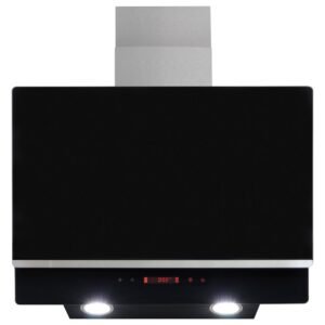 60cm Chimney Cooker Hood, Black, B Rated - Amica AEA60BL (Discontinued)