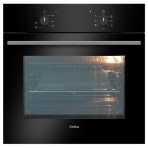 Single Built In Electric Oven, Black, Six Function - Amica ASC200BL