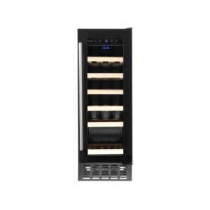 30cm Freestanding Under Counter Wine Cooler, Slimline, Black - Amica AWC300BL