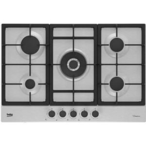 Frameless 5 Burner Gas Hob Stainless Steel - Beko CIHYG32SXE (Discontinued)