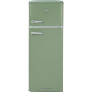 162L Meadow Retro Fridge Freezer, 80/20, Green - CDA Betty