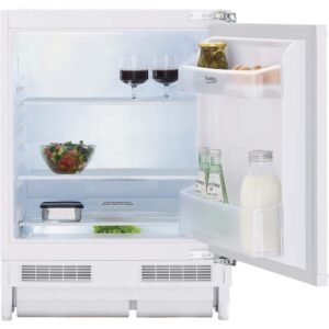 130L Built- Undercounter Larder Fridge, Sliding Hinge, White - Beko BLS4682