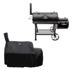 Highland Smoker Charcoal BBQ Grills and Cover Pack, Black - Char-Broil