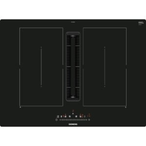 70cm Black Vented Induction Hob with Extractor - Siemens ED711FQ15E iQ500 (Discontinued)