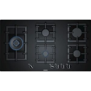5 Burner Gas Hob Tempered glass Black - Siemens EP9A6SB90 iQ500