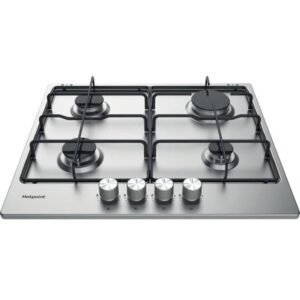 59cm Inox 4 Burner Gas Hob - Hotpoint PPH 60P F IX UK (Discontinued)