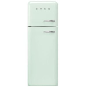 265L Retro Static Smeg Fridge Freezer, 80/20, Pastel Green - FAB30LPG5UK