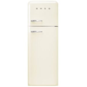 294L Retro Static Smeg Fridge Freezer, 80/20, Cream - FAB30RCR5UK
