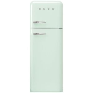 294L Retro Static Smeg Fridge Freezer, 80/20, Pastel Green - FAB30RPG5UK