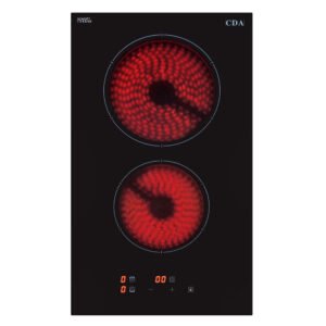 30cm 2 Zone Electric Ceramic Hob, Domino Black - CDA HC3621FR (Discontinued)