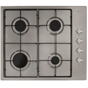 58cm 4 Burner Gas Hob Stainless Steel - CDA HG6151 (Discontinued)