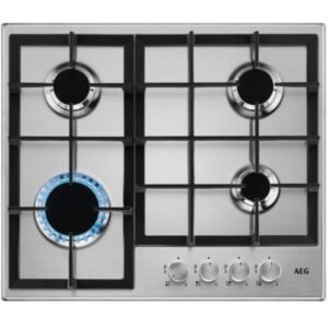 60cm AEG Gas Hob 4 Burner Stainless Steel - HGB64200SM