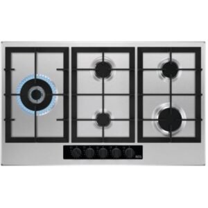 90cm AEG Gas Hob Slim Line Stainless Steel - HGB95522YM