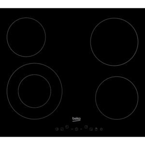 58cm 4 Zone Electric Ceramic Hob, Frameless - Beko HIC64402T (Discontinued)